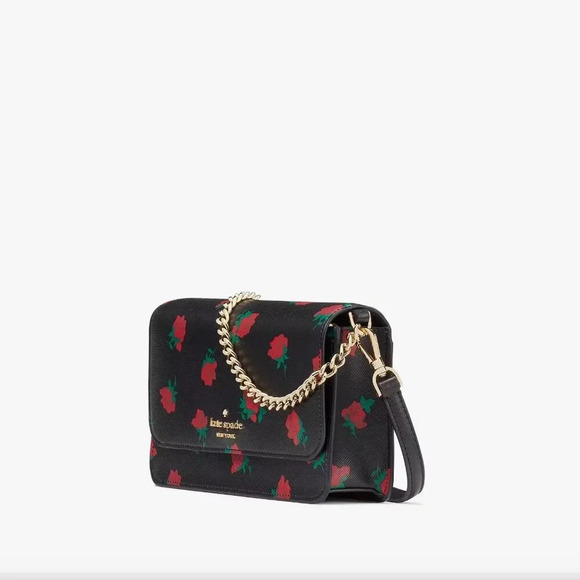 Kate Spade  Madison Rose Toss Printed Small Flap Crossbody NWT - Picture 3 of 11